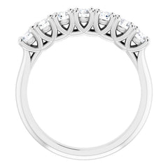 Platinum 3/4 CTW Natural Diamond Seven-Stone Anniversary Band