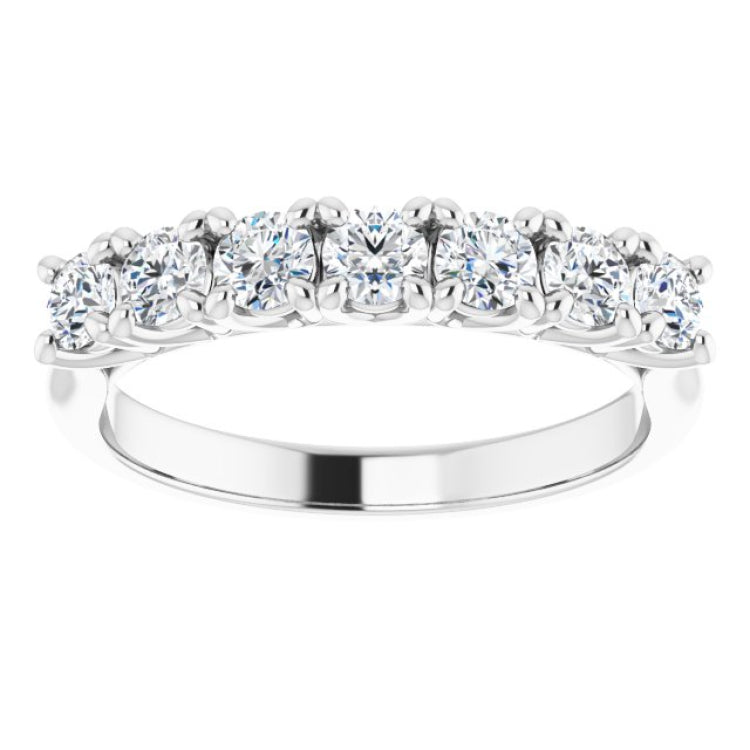 Platinum 3/4 CTW Natural Diamond Seven-Stone Anniversary Band