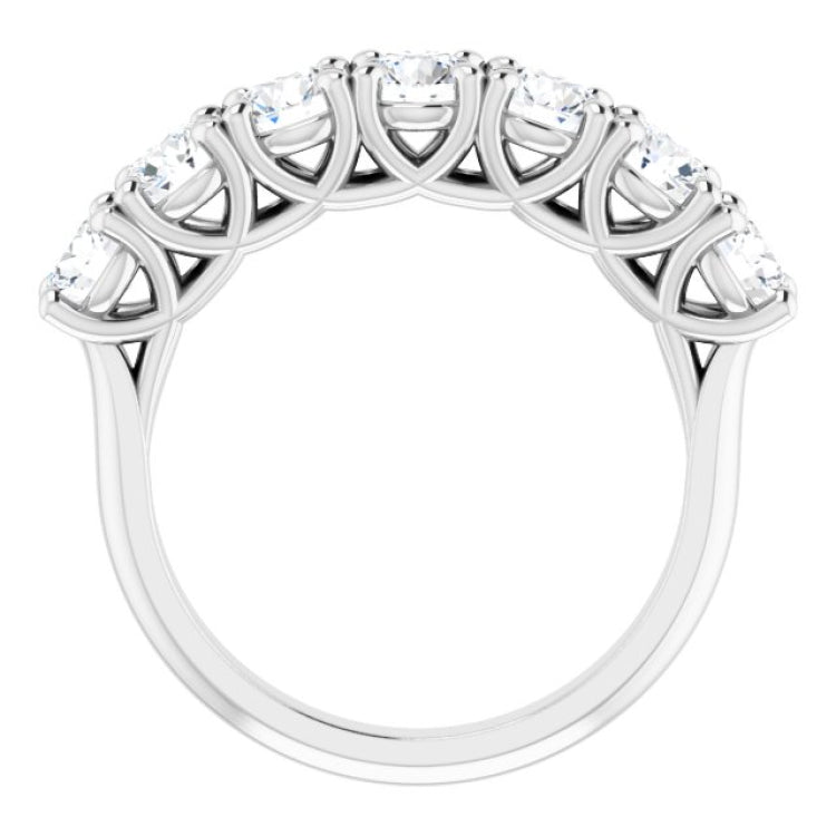 Platinum 1 5/8 CTW Natural Diamond Seven-Stone Anniversary Band