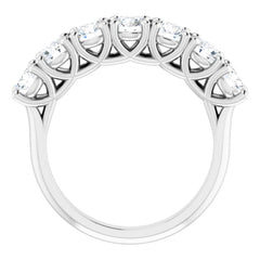 Platinum 1 5/8 CTW Natural Diamond Seven-Stone Anniversary Band