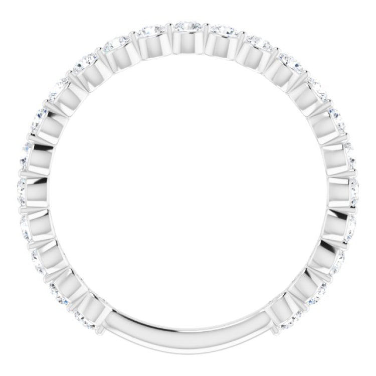 14K White 3/4 CTW Natural Diamond Anniversary Band