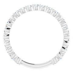 14K White 3/4 CTW Natural Diamond Anniversary Band