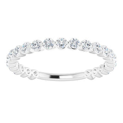 Platinum 3/4 CTW Natural Diamond Anniversary Band