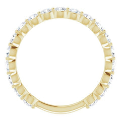 14K Yellow 1 1/6 CTW Natural Diamond Anniversary Band