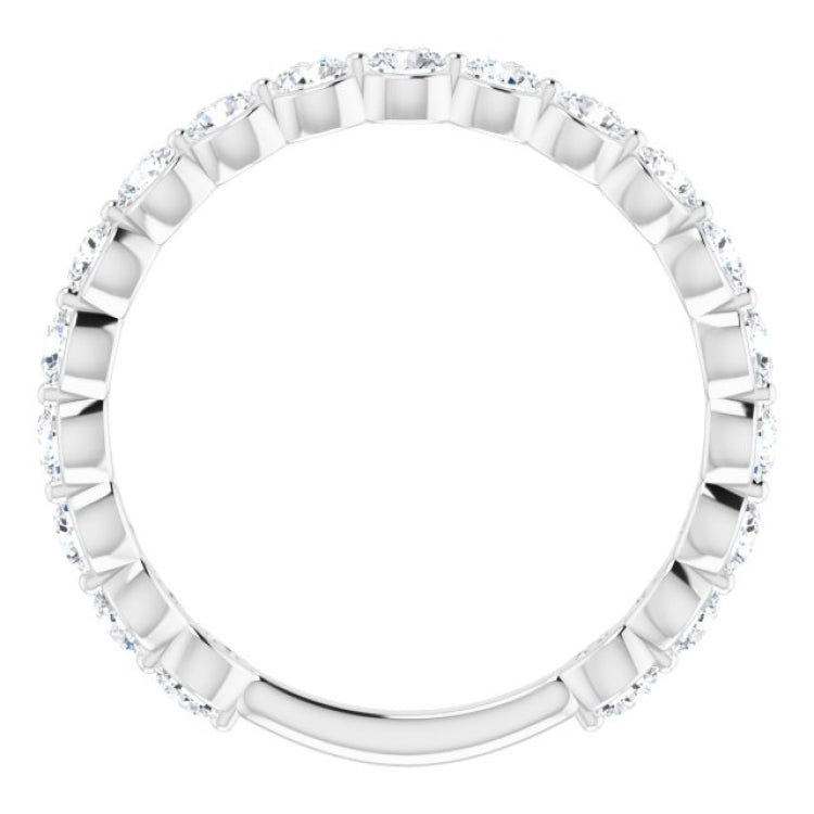 Platinum 1 1/6 CTW Natural Diamond Anniversary Band