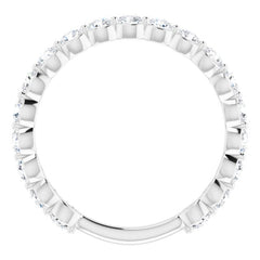 Platinum 1 1/6 CTW Natural Diamond Anniversary Band