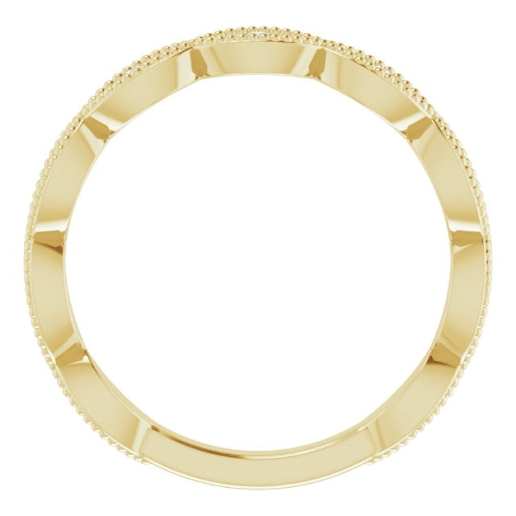 14K Yellow 1/5 CTW Natural Diamond Infinity Anniversary Band