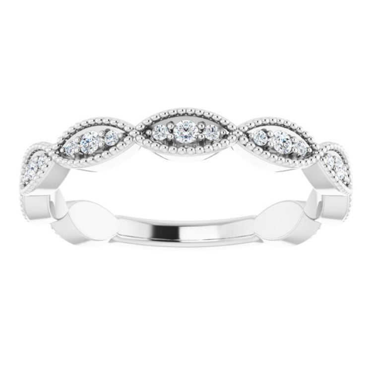 Platinum 1/5 CTW Natural Diamond Infinity Anniversary Band