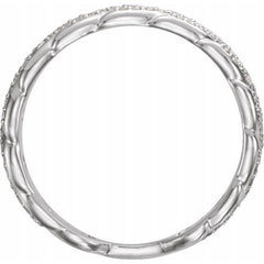 Sterling Silver 1/4 CTW Natural Diamond Stackable Link Ring