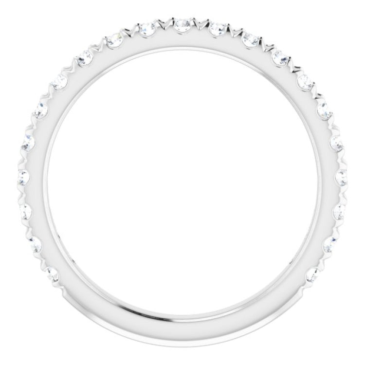 Platinum 1/2 CTW Natural Diamond French-Set Anniversary Band