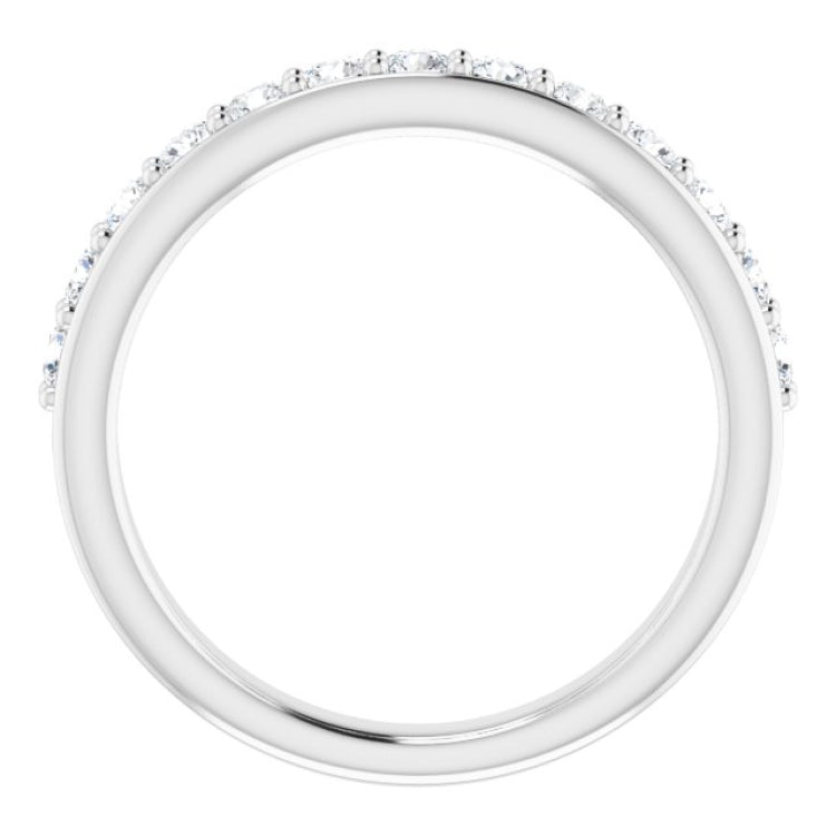Platinum 5/8 CTW Natural Diamond Anniversary Band