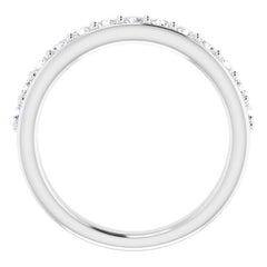 Platinum 5/8 CTW Natural Diamond Anniversary Band