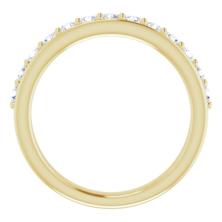 14K Yellow 5/8 CTW Natural Diamond Anniversary Band