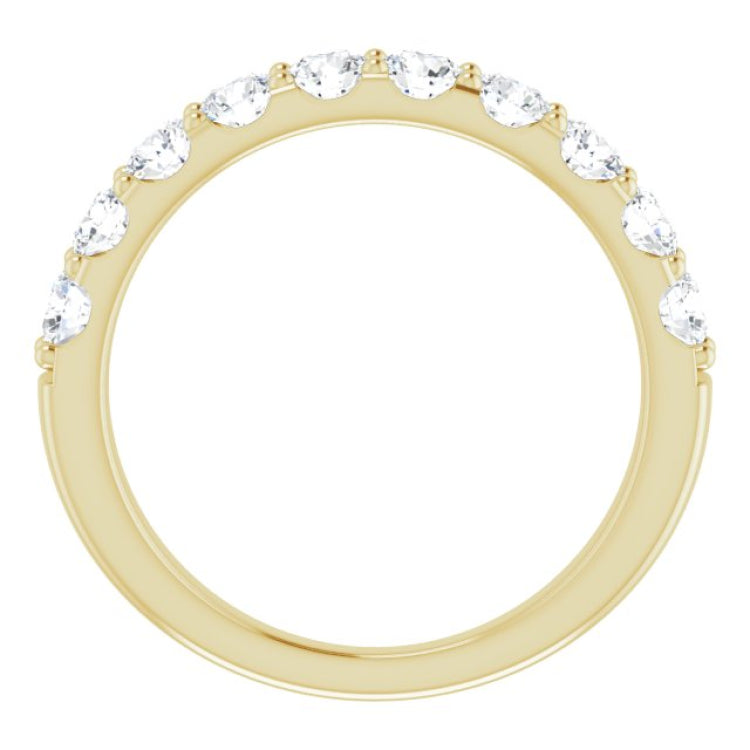 14K Yellow 9/10 CTW Natural Diamond Anniversary Band
