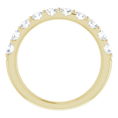 14K Yellow 9/10 CTW Natural Diamond Anniversary Band