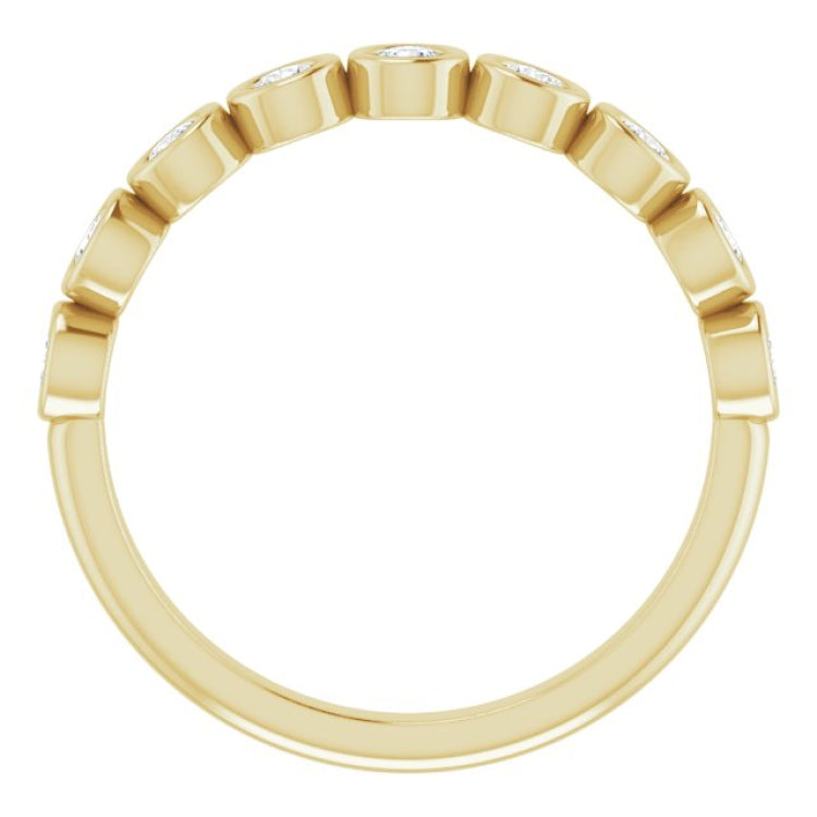 14K Yellow 1/2 CTW Natural Diamond Anniversary Band