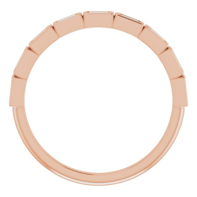14K Rose 1/5 CTW Natural Diamond Anniversary Band