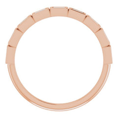 14K Rose 1/5 CTW Natural Diamond Anniversary Band