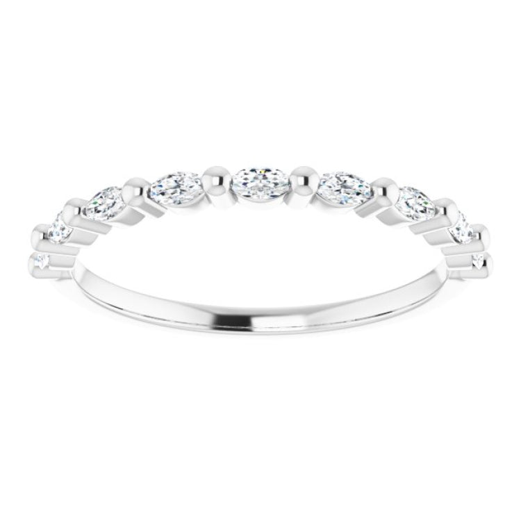 14K White Gold 1/4 CTW Natural Diamond Anniversary Band