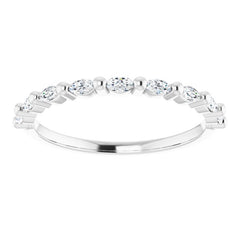 14K White Gold 1/4 CTW Natural Diamond Anniversary Band