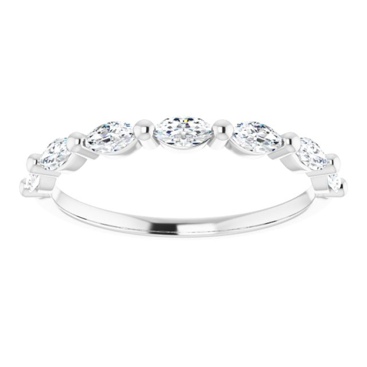 Platinum 1/2 CTW Natural Diamond Anniversary Band