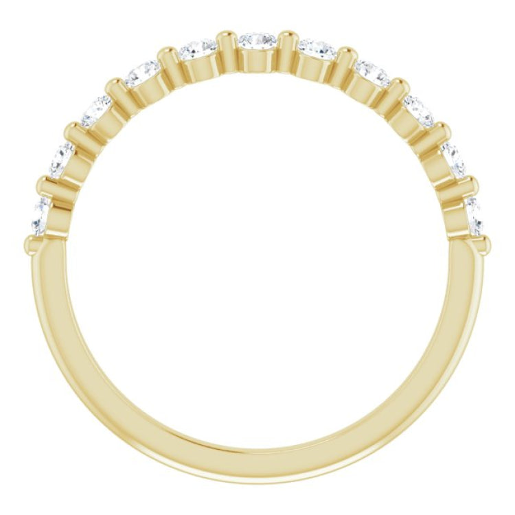 14K Yellow 1/2 CTW Natural Diamond Anniversary Band