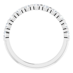 Platinum 1/2 CTW Natural Diamond Anniversary Band