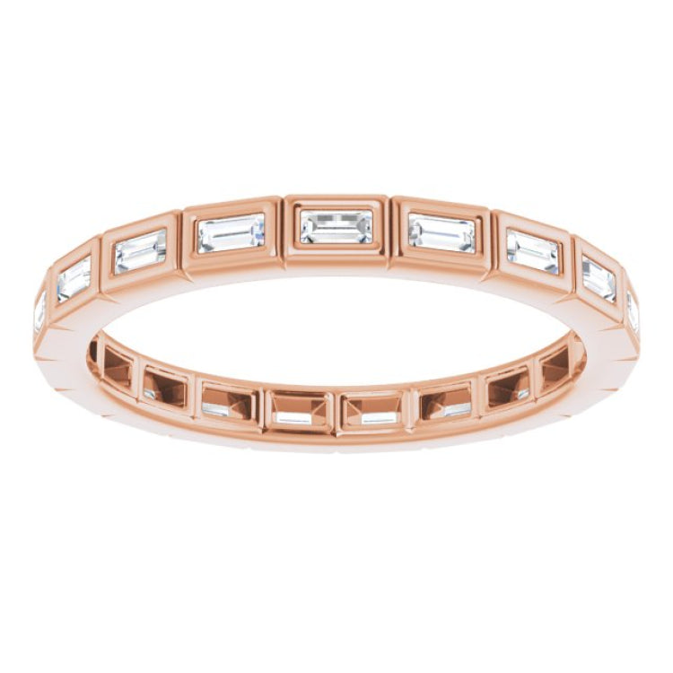 14K Rose 1/3 CTW Diamond Eternity Band