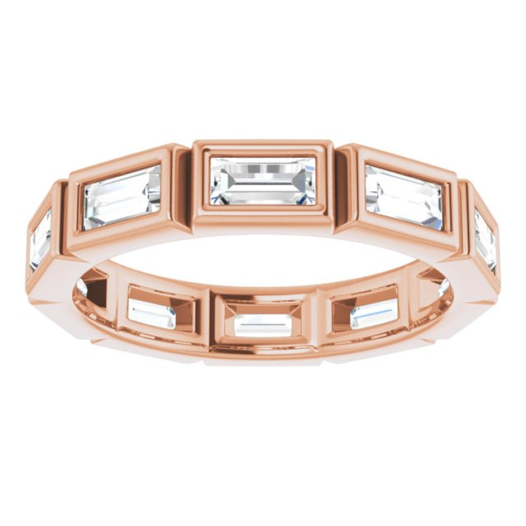 14K Rose 1 3/8 CTW Diamond Eternity Band