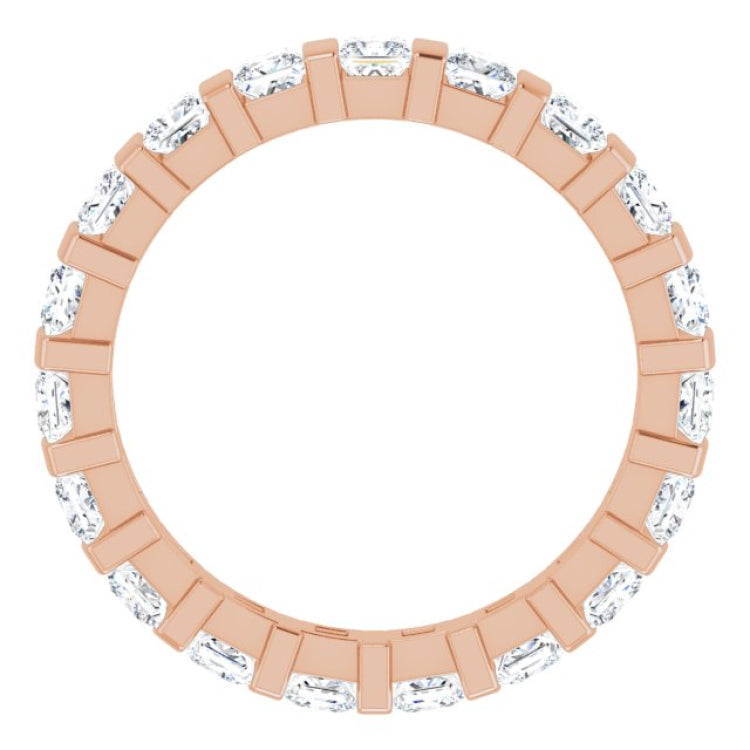14K Rose 1 1/2 CTW Natural Diamond Eternity Band Size 7