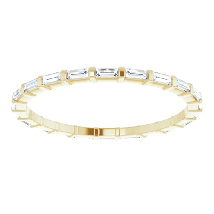 14K Yellow 3/8 CTW Natural Diamond Eternity Band Size 7