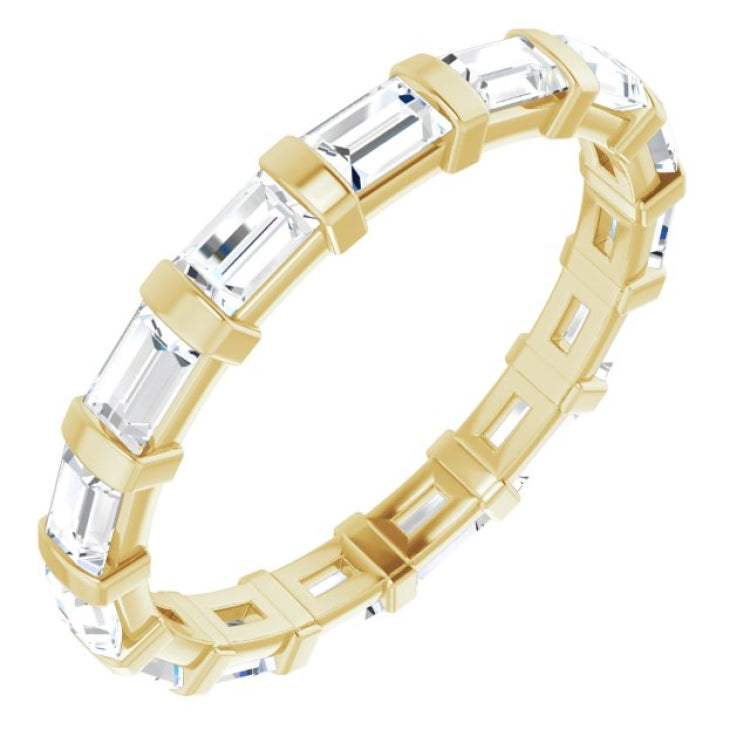 14K Yellow 1 3/8 CTW Natural Diamond Eternity Band Size 7