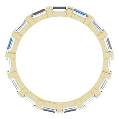 14K Yellow 1 3/8 CTW Natural Diamond Eternity Band Size 7