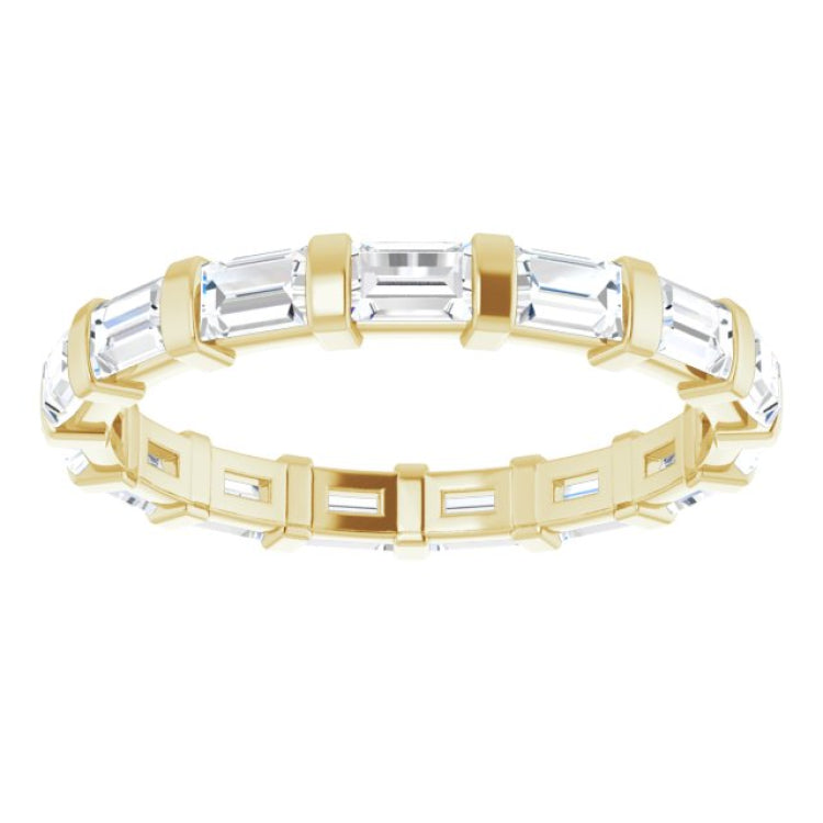 14K Yellow 1 3/8 CTW Natural Diamond Eternity Band Size 7