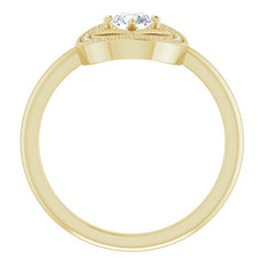 14K Yellow 1/3 CTW Natural Diamond Ring