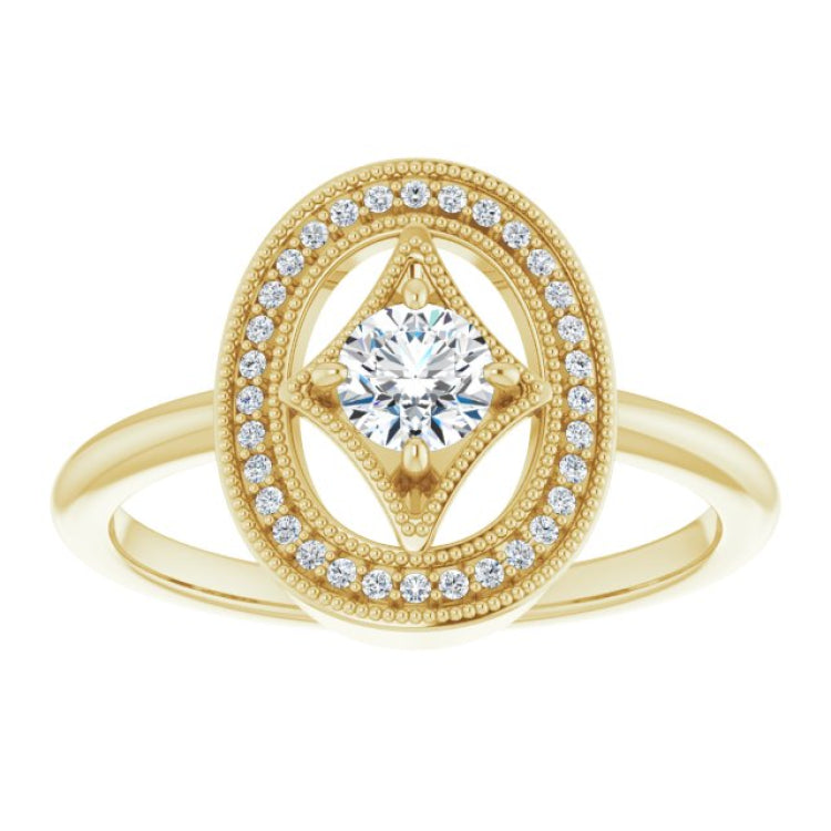 14K Yellow 1/3 CTW Natural Diamond Ring