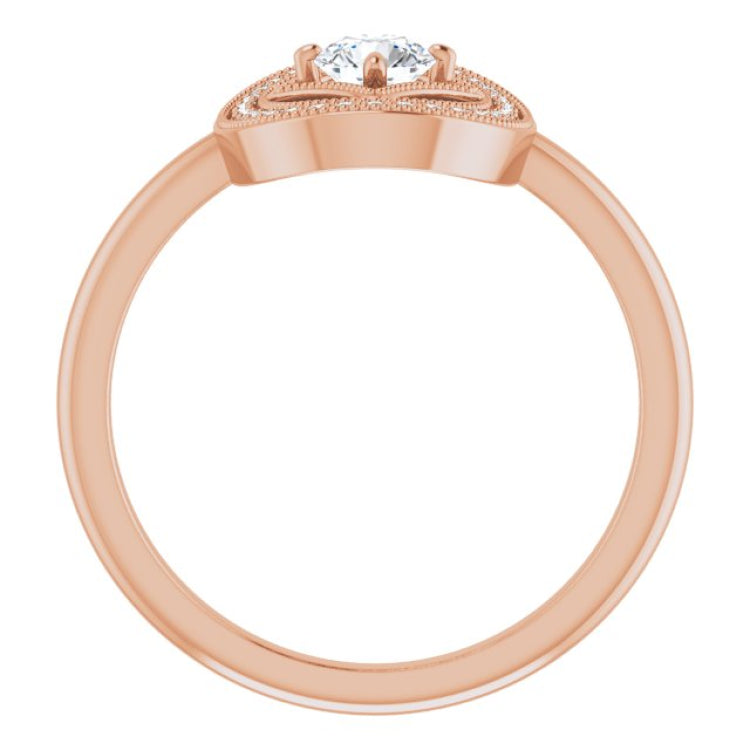 14K Rose 1/3 CTW Natural Diamond Ring