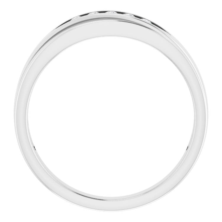 Platinum 1/6 CTW Natural Diamond Band