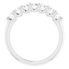 Platinum 5/8 CTW Natural Diamond Anniversary Band
