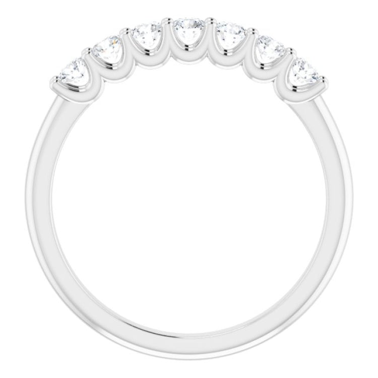 14K White 3/8 CTW Natural Diamond Anniversary Band