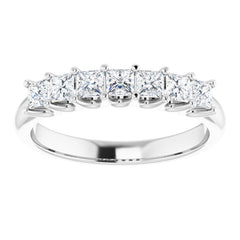 Platinum 5/8 CTW Natural Diamond Anniversary Band