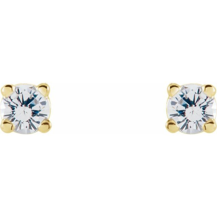 14K Yellow 1 CTW Natural Diamond Stud Earrings