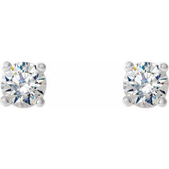 14K White 1/5 CTW Natural Diamond Cocktail-Style Earrings