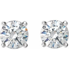 14K White 3/4 CTW Natural Diamond Cocktail-Style Earrings