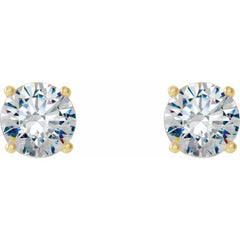 14K Yellow 2 CTW Natural Diamond Cocktail-Style Earrings
