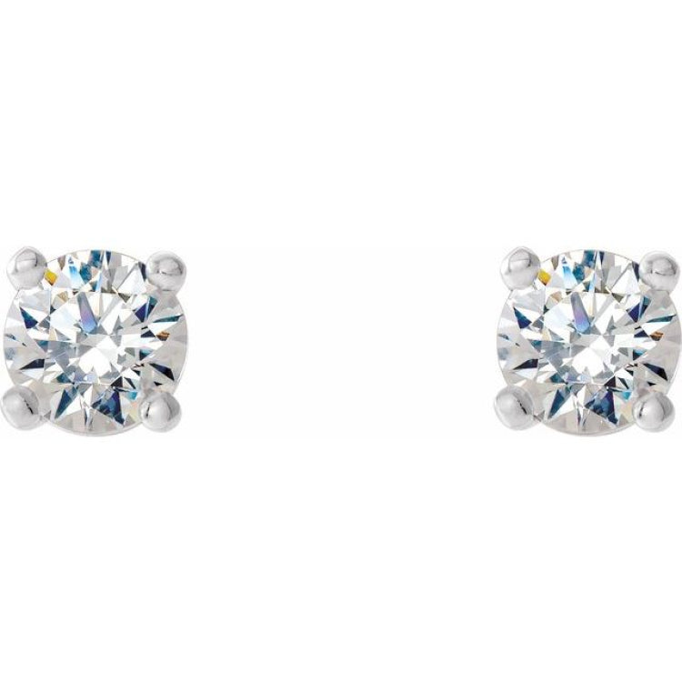 14K White Gold 1/5 CTW Natural Diamond Cocktail-Style Earrings