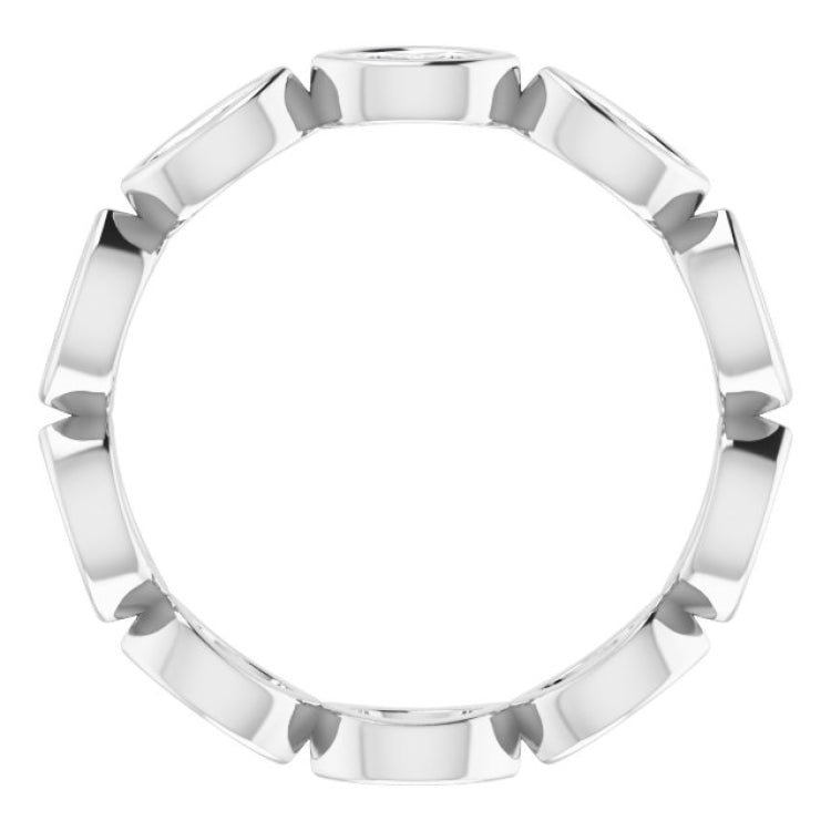 Platinum 5/8 CTW Natural Diamond Eternity Band Size 5