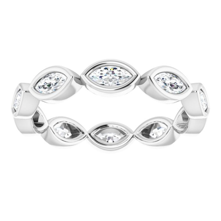 Platinum 5/8 CTW Natural Diamond Eternity Band Size 5