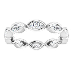 Platinum 5/8 CTW Natural Diamond Eternity Band Size 5