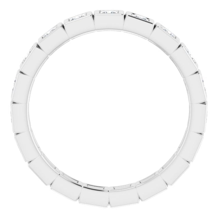 Platinum 5/8 CTW Natural Diamond Eternity Band Size 5